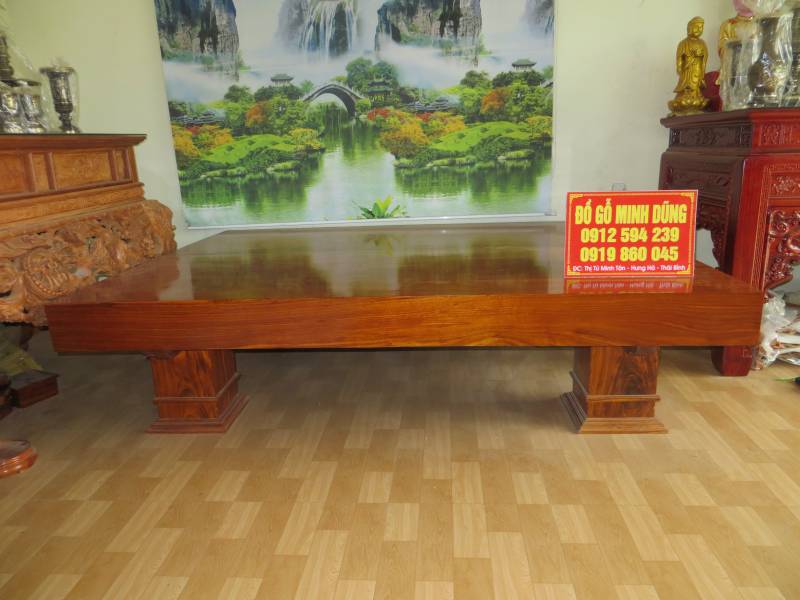 Sập thờ nguyên khối gỗ Hương xám - ST10