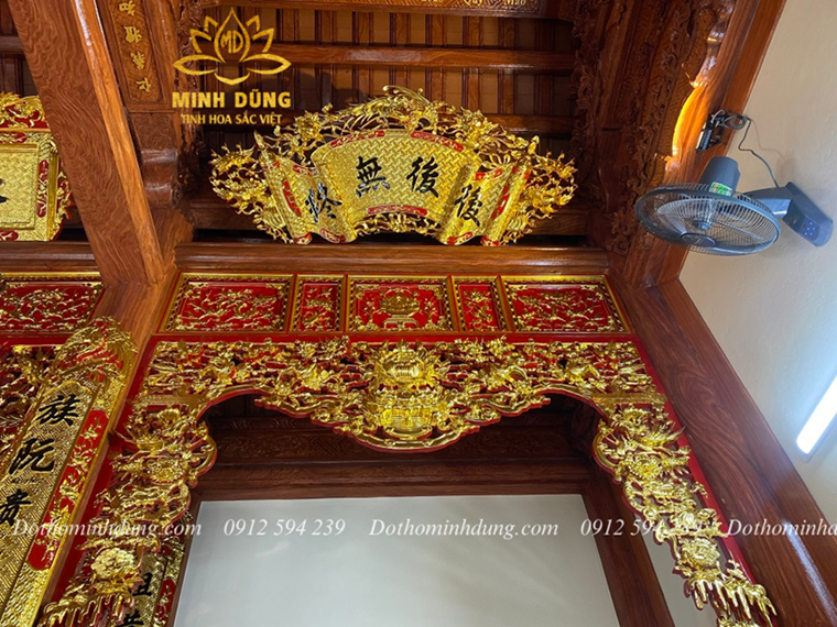 Cửa võng mẫu Tứ Linh Hoá - Cuốn thư mẫu Nhất Phượng Nghinh Triều CV7