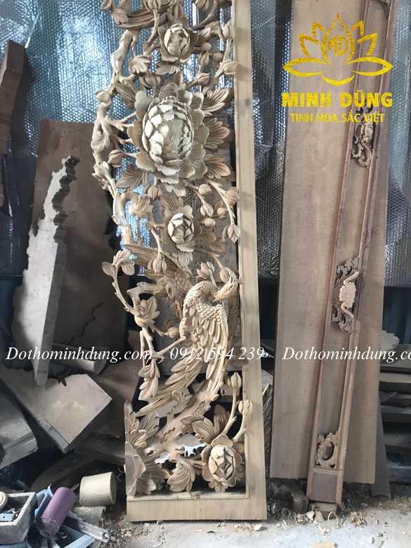 Cửa võng mẫu Hoa hồng Chim Trĩ CV5